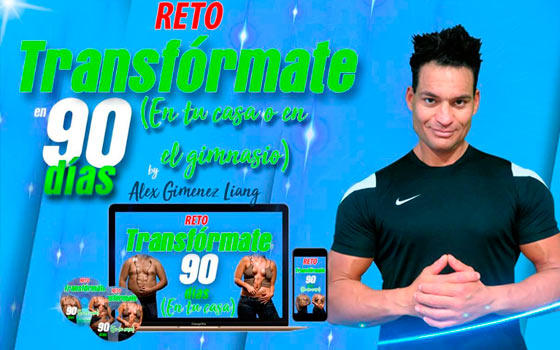 Curso online de Reto 90 días en tu casa o en el gimnasio